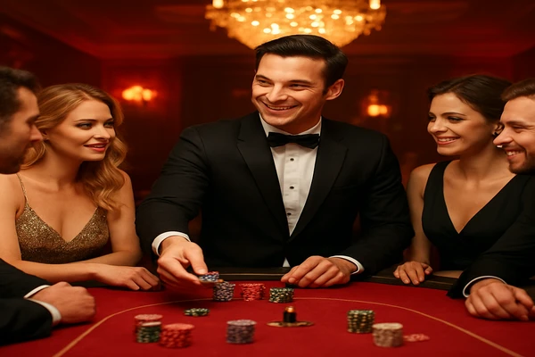 চকচকে ও আকর্ষণীয় গেমিং পরিবেশে এক আত্মবিশ্বাসী ডিলার ব্যবহারকারীদের 888fb অ্যাকাউন্টে নিরাপদ প্রবেশের জন্য আন্তরিকভাবে আহ্বান জানাচ্ছেন